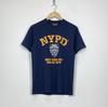 Maglietta Unisex Cotone Oversize Taglia Larga NYPD Dipartimento di Polizia di New York City s M Top Blu Anni '90 Grande