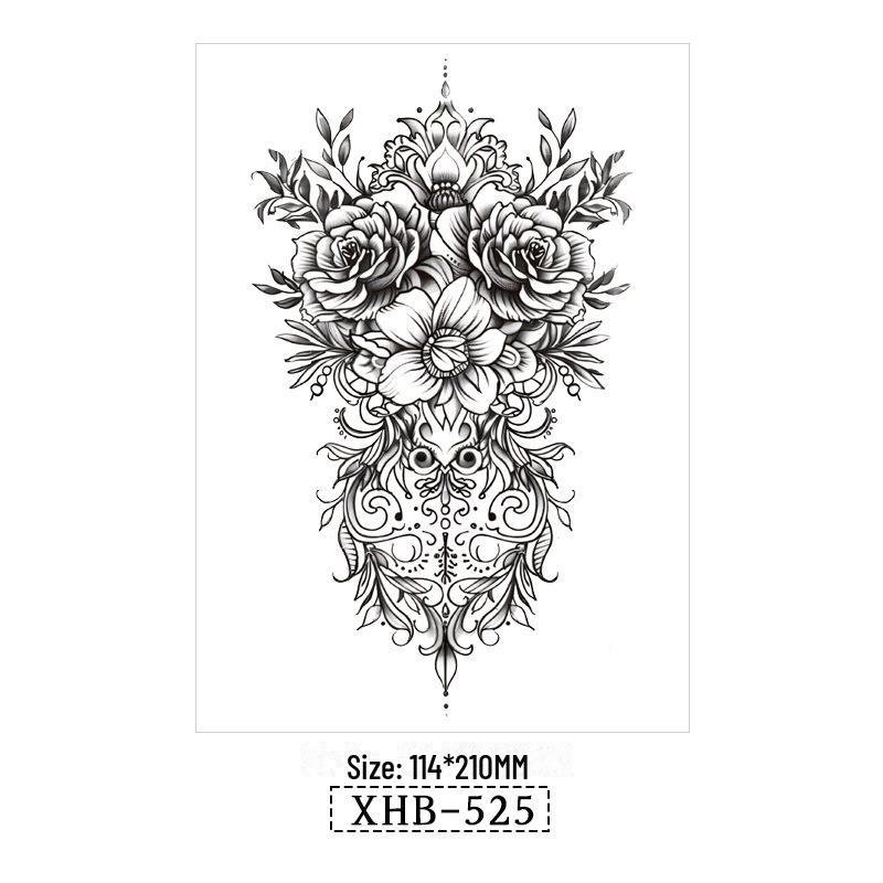 Vattentäta Svarta Djur Halvarm Tatuering Klistermärken