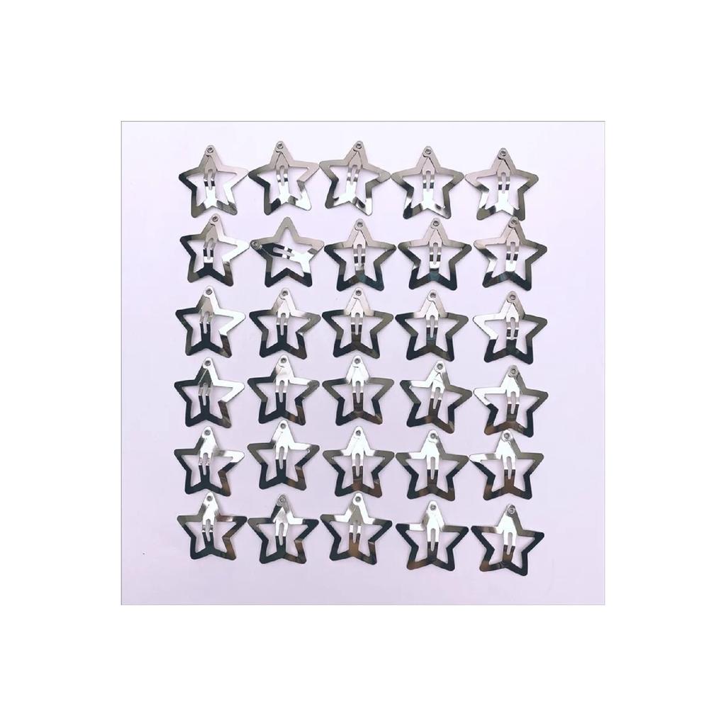 3cm Snap Buckle (star) Nickel Plated 5 Pieces