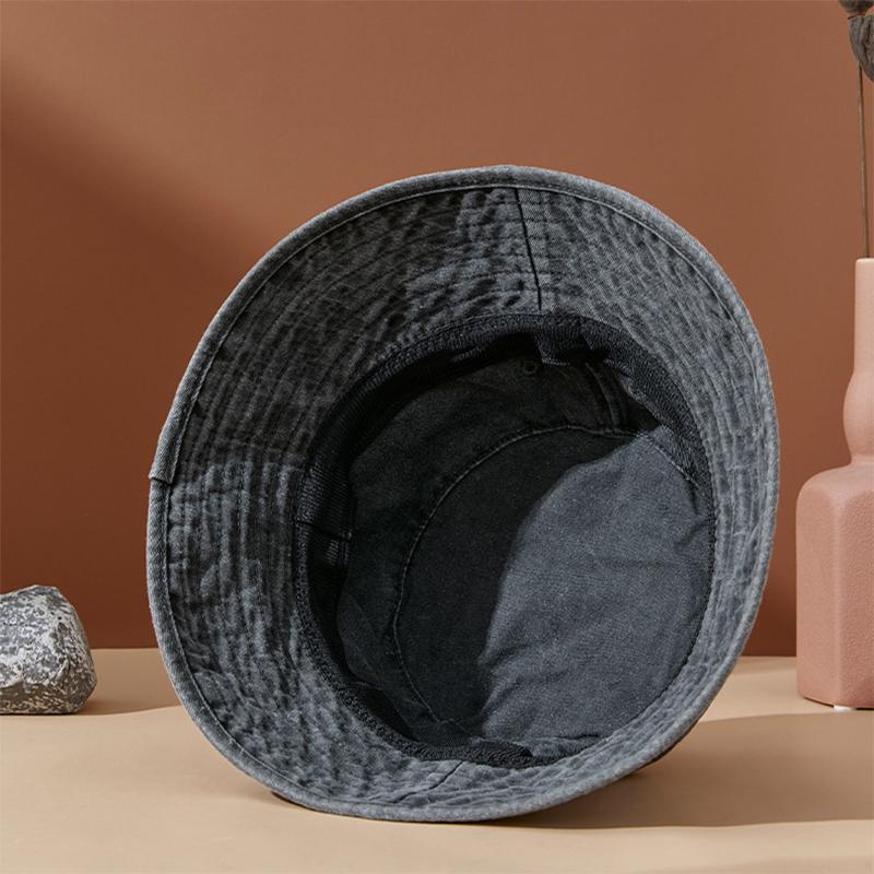 New Retro Denim Fisherman Hat Men and Women Fashion Short-brimmed Harajuku Literary All-match Cotton Luxury Panama Bucket Hat