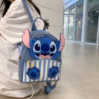 Hochwertiger niedlicher Street-Storage-Styling-Rucksack neuer personalisierter Cartoon blauer Monster Mädchen Schulrucksack