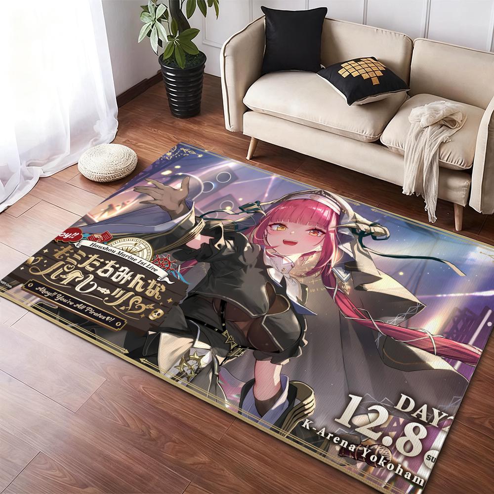 

Cute H-Houshou MarineS Floor Mat Soft Thickened Non-Slip Door Mat for Living Room Home Decor Flannel Rugs 40x60cm