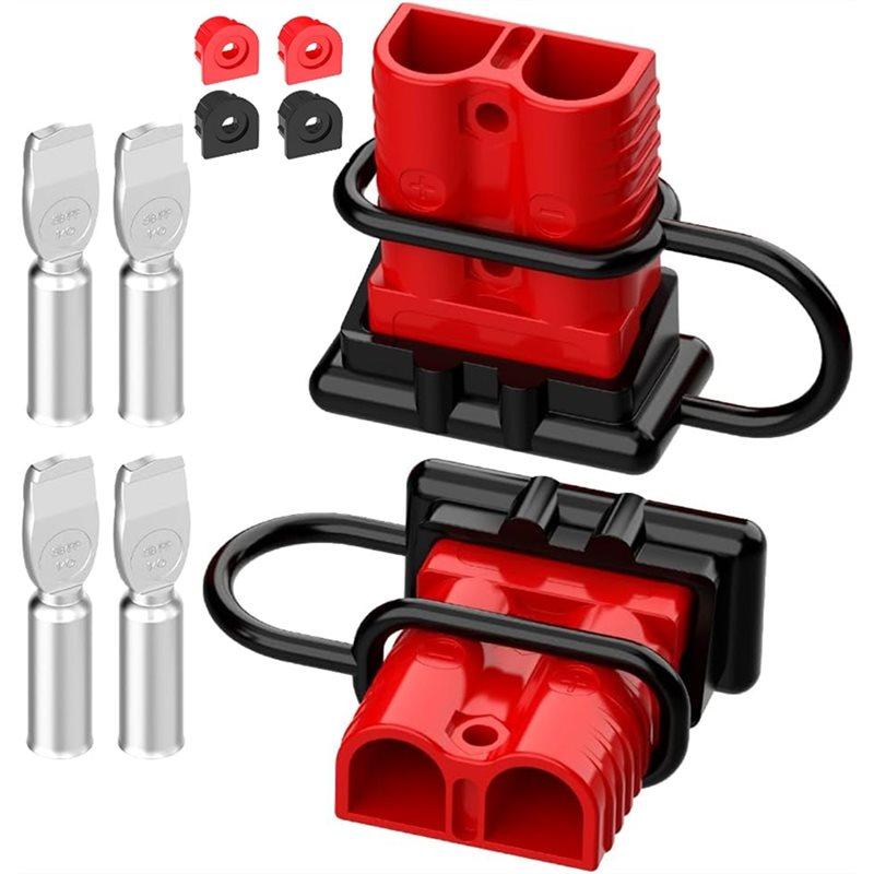 

SHGO-For Anderson Plug 175AMP Quick Connect Battery Connector 2-4 Gauge For 12V-36V Systems, Red(2-Pack) червоний