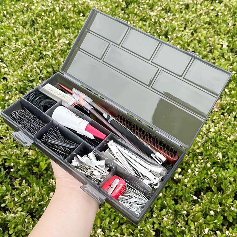 Barber Tools Storage Box Hair Clips Combs Storage Case Multigrid Compartment Organizer Hairdressing Accessories Container