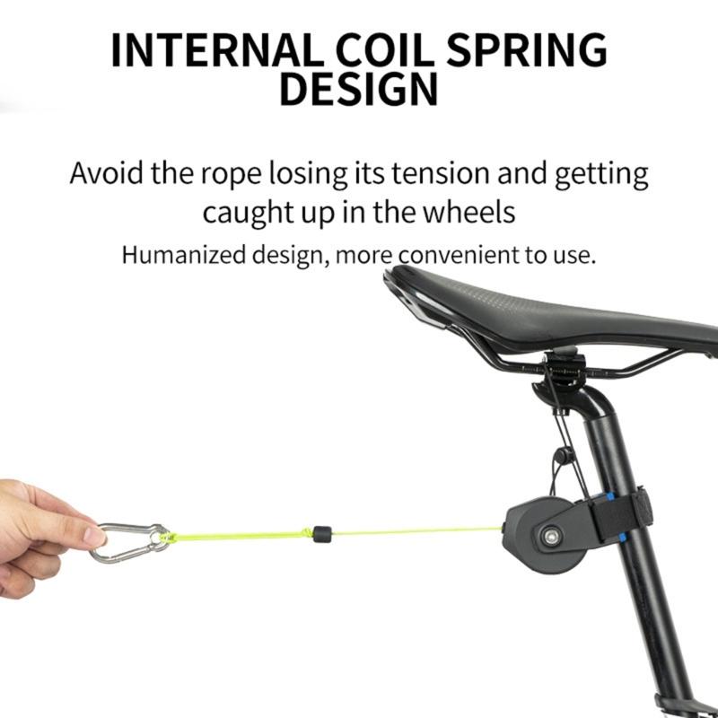 Efficient Bicycles Tows Rope System Bike Trailer Towing Device Flexible Retractable Bicycles Tractors Pulling Rope