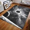 3D Printing Black Planet Light Pattern Carpet Modern Home Decor Area Rug Bedroom Living Room Bedside Sofa Floor Mat Luxury Gift