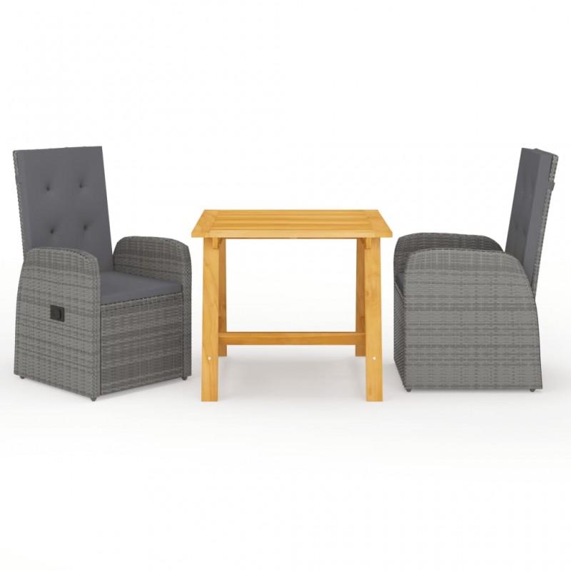 Day and Night - Day and Night Garden Dining Set 3 Pieces Gray