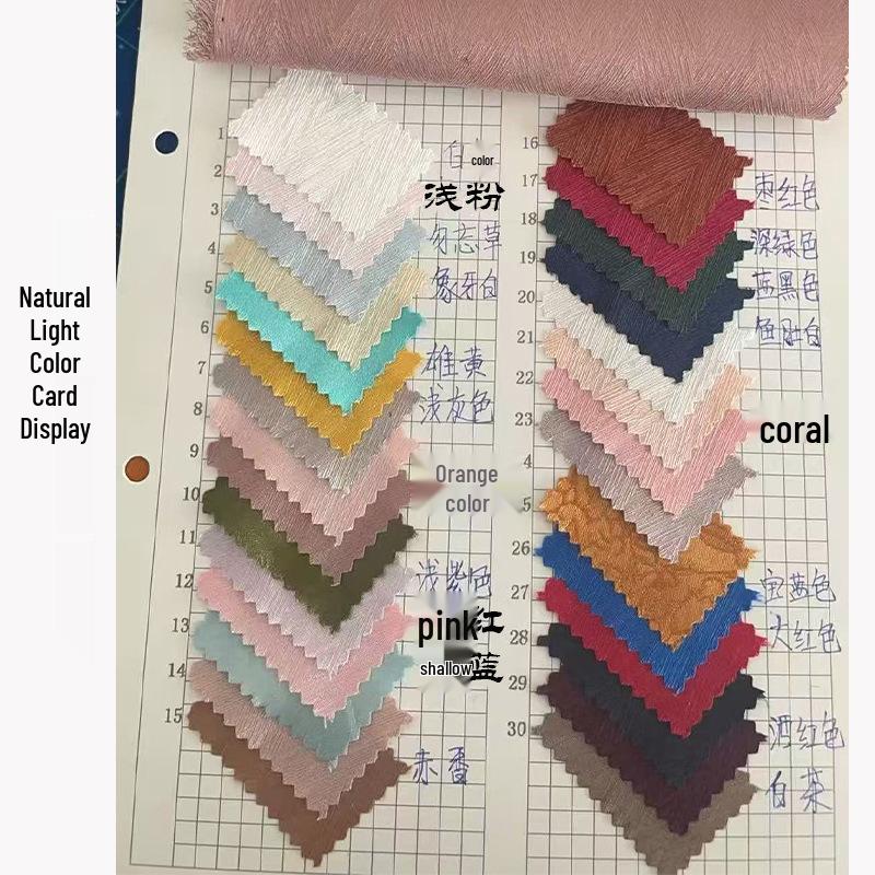 Herringbone Solid Color Twill Jacquard Fabric for Hanfu and Cheongsam Skirts