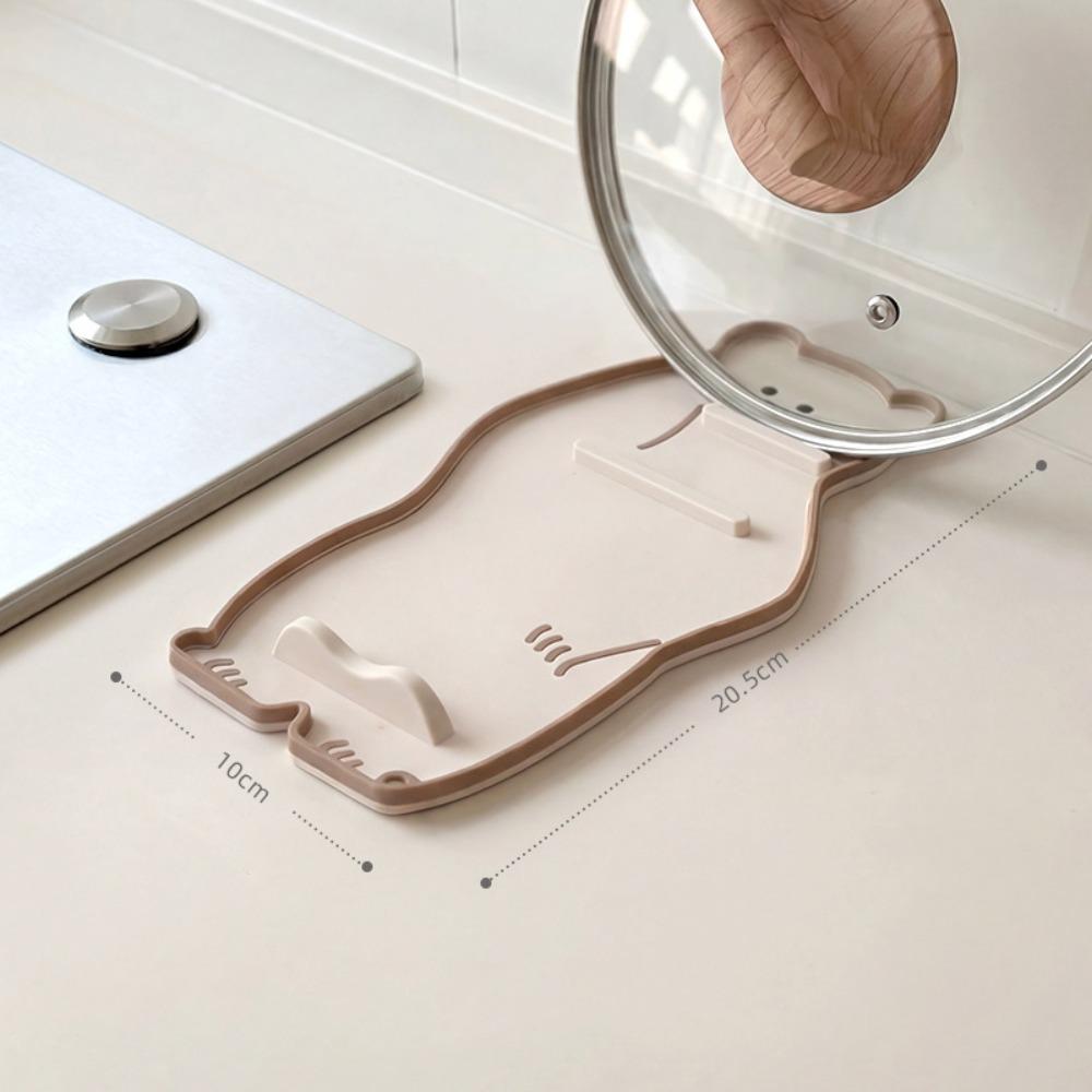 Heat Resistant Pot Lid Holder Non-slip Chopstick Holder Soft Spoon Holder Mat Kitchen Countertop