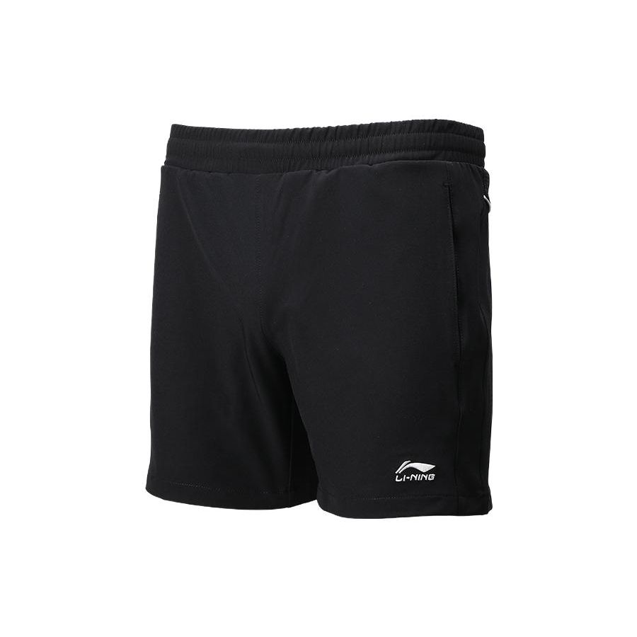 

Li Ning Logo Embroidered Loose Fit Swim Shorts Men Shorts Black AAPR078 S