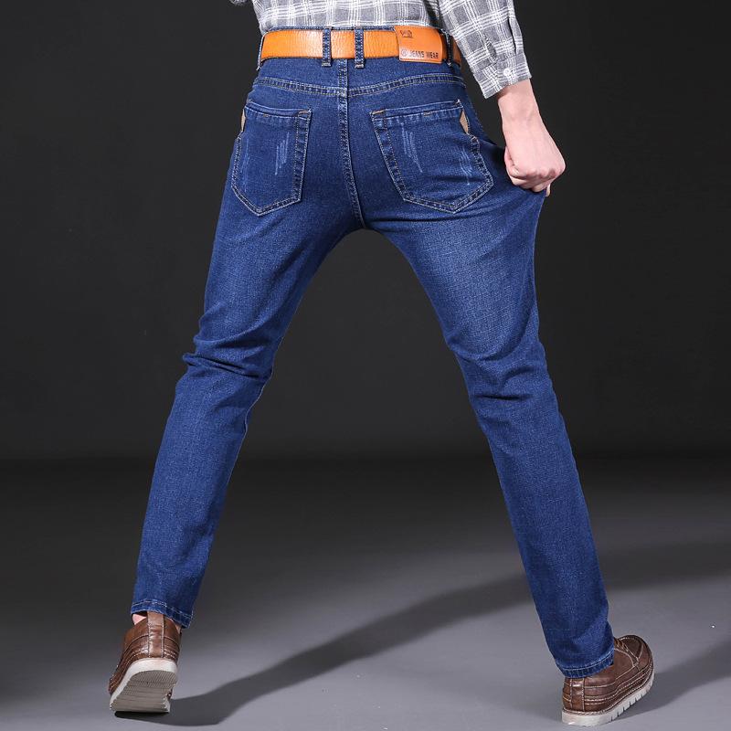 Sommerjeans Herren locker gerade elastisch Herrenhose lässig Slim Trendhose Herbst- und Wintermodelle Tide
