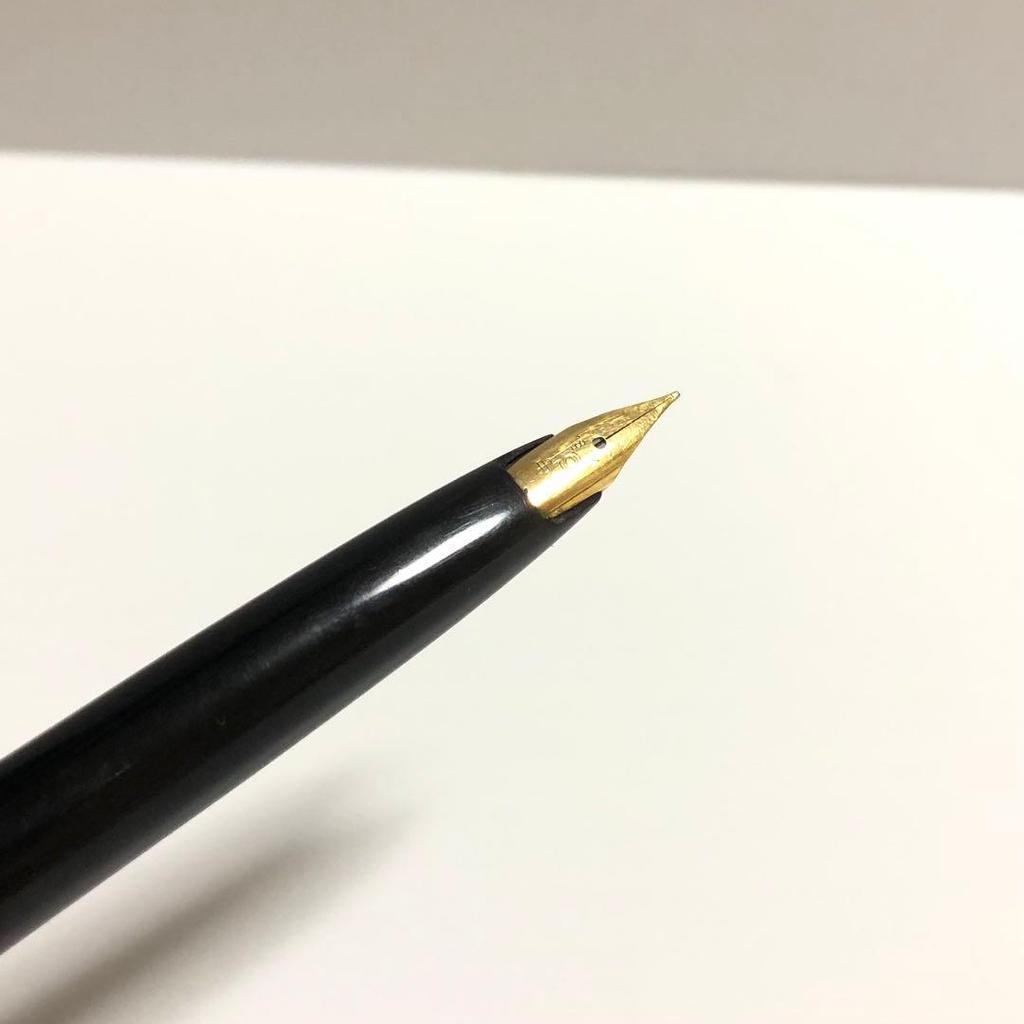 Used Platinum Pen PLATINUM Medium Nib 18K K18 Pure Gold Antique