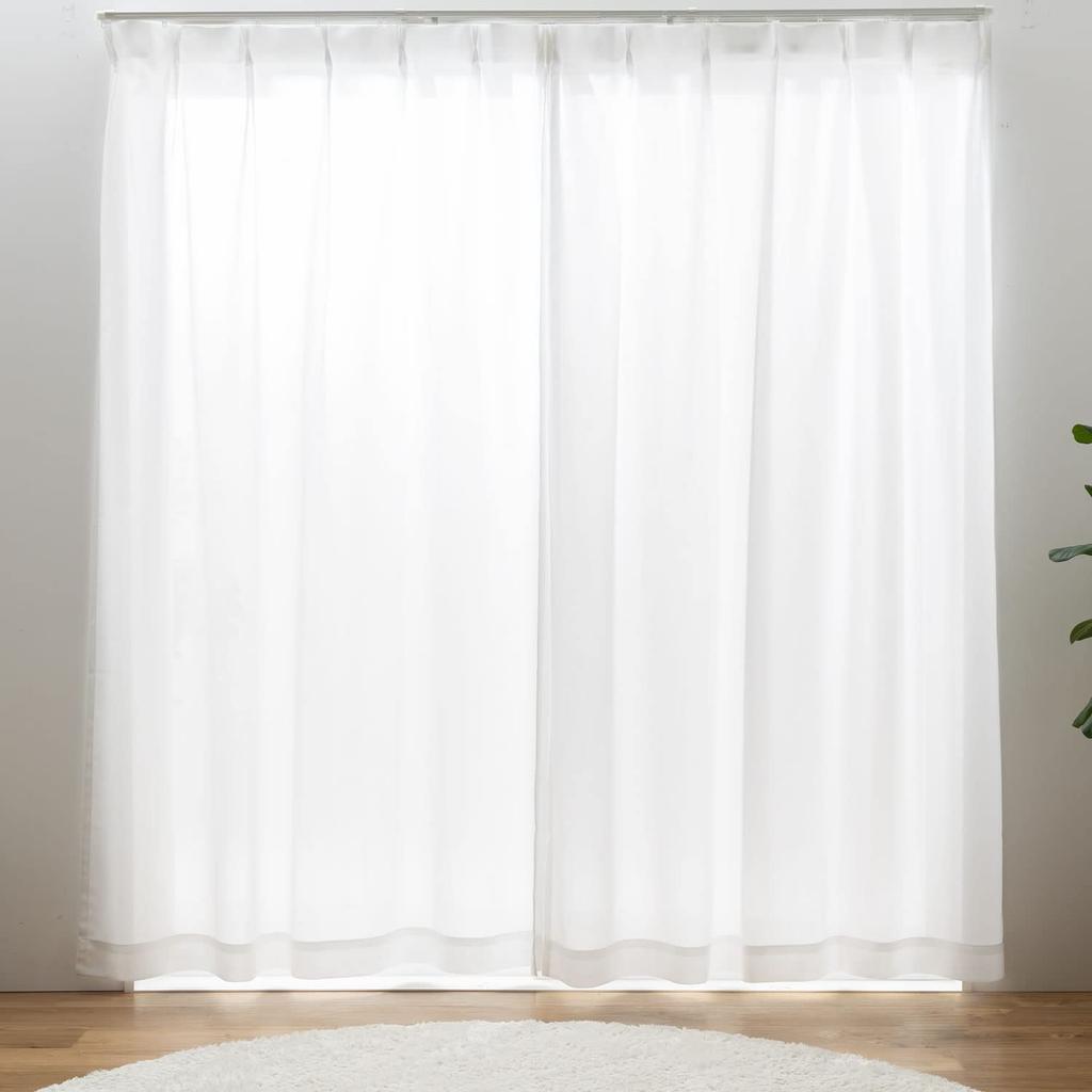 Univer Curtain Set Grade 1 Light UV Protection 100cm Wide X 178cm Set of Light Blink Ready-to-Use (with Lace), Blocking, (Over 70%), Mirrored,