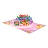 Beautiful Mother's Day Cards Writable Card 3D Pop-Up Design Holiday Greeting Card Thank-You Blessing Flowers Design