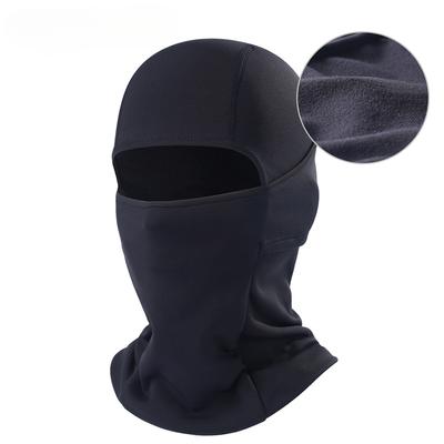 Winter Fleece Sturmhaube Schwarz Vollgesichtsmaske Nackenwärmer Thermo-Kopfbedeckung Radsport Kapuze Liner Sport Ski Snowboard Schal Mütze Herren