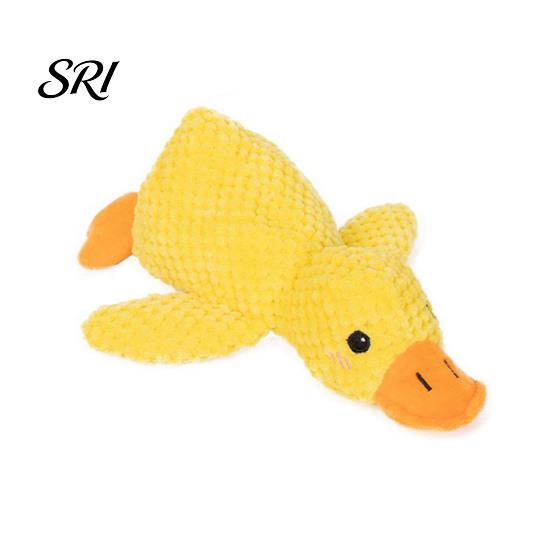 Durable Dog Chew Toy Toys Duck Shape with Sound Soft Bite-resistant Safe Odor-Free Interactive Stress Relief Plush for Home Puppy