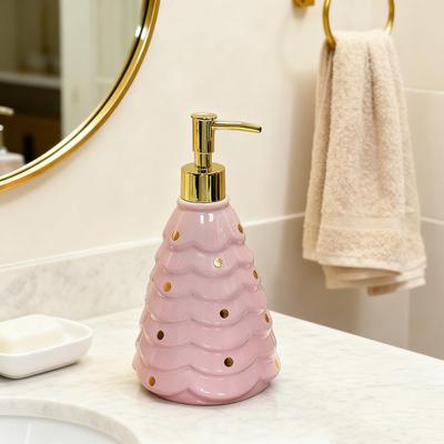 Christmas Soap Dispenser Refillable Leak Proof Decorative Pump Bottle Holiday Christmas Tree Hand Soap Dispenser