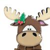 Elk Decoration Wooden Cartoon Elk Ornament Rustic Xmas Centerpiece