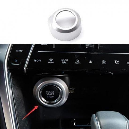 Cover Trim 2021-2023 Car One-Click Startup Silver Fit For Toyota Venza Harrier