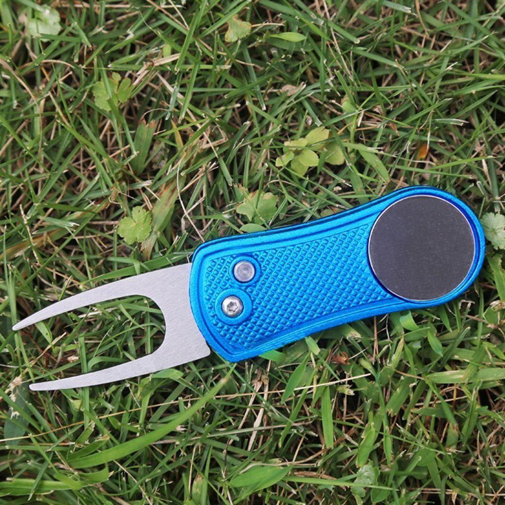 

Мяч маркер гольф зеленый вилка Switchblade мини-гольф Divot инструменты подарок для гольфиста