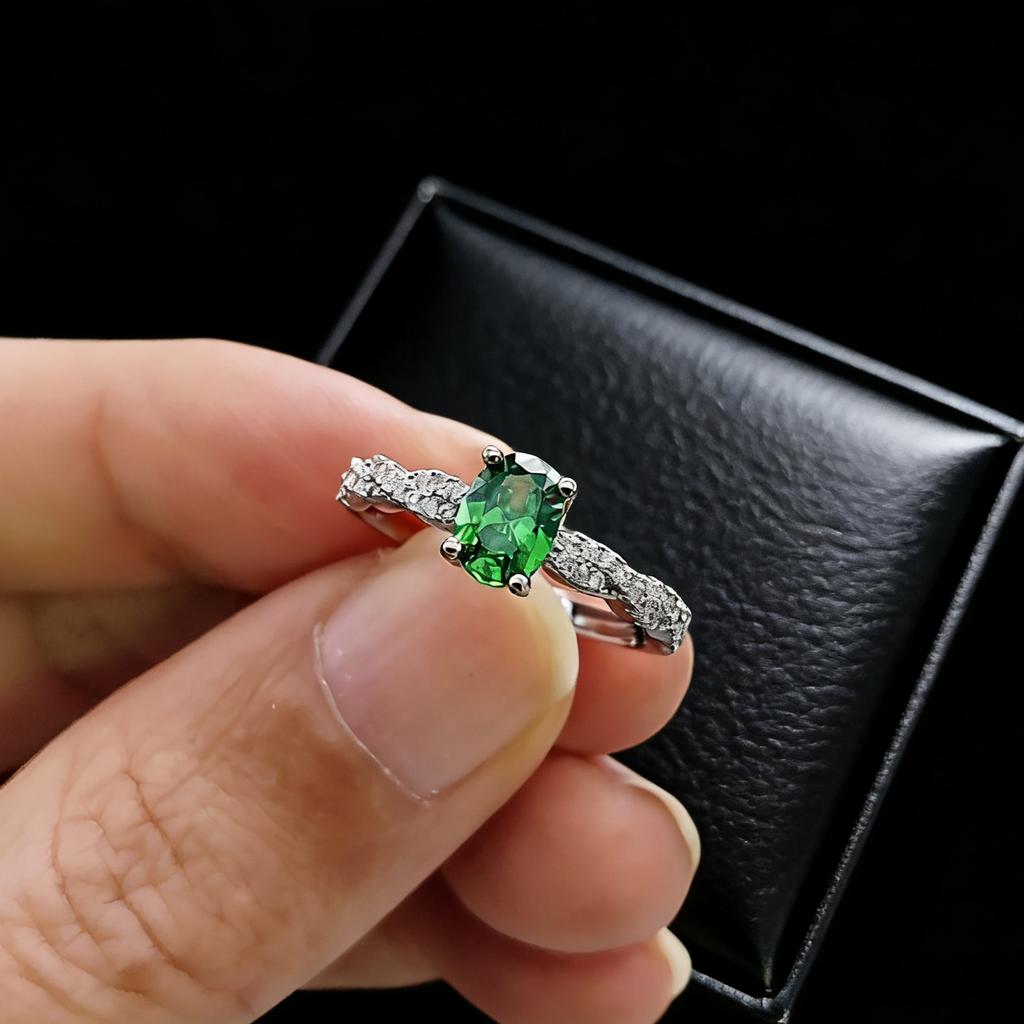 5 * 7 Coconut Round Ruby And Sapphire Ring, Light Luxury High-End Twist Colored Treasure Ring