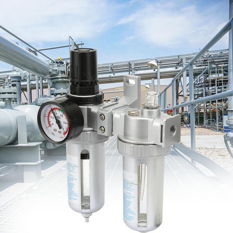 High Strength Good Sealing Performance Easy to Install. 1//2 Air Filter Regulator,1//4-3//8-1//2Air Pressure Compressor Regulator with Gauge