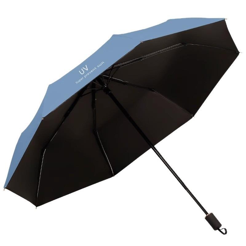 1PC automatic umbrella sunscreen sunshade tri-fold umbrella folding UV vinyl sun umbrella