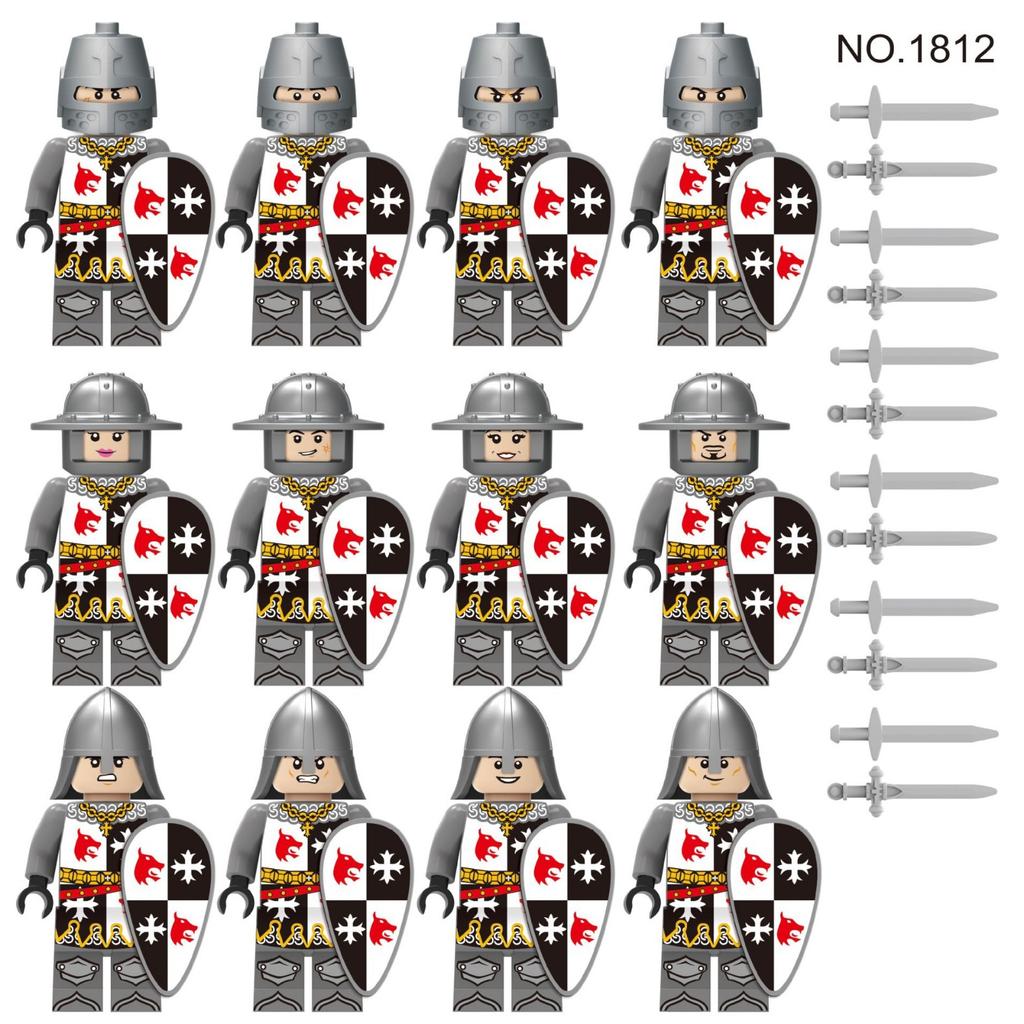 M1801 M1805 M1806 M1813 M1811 Medieval Soldier Building Block Minifigures Toy