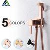 Rose Gold Bidet Shower Faucet Douche Bidet Faucet Muslim Ducha Higienica Hot Cold Water Mixer Tap Toilet Bidet Shower