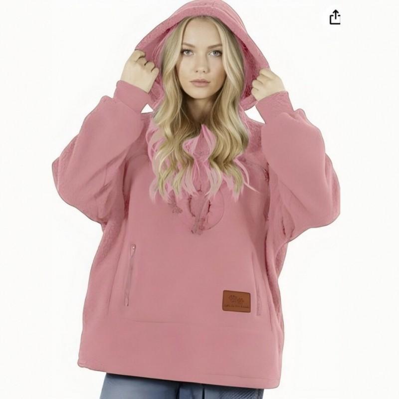 Winter Teddy Fleece Pet Pocket Hoodie Unisex Loose Thick Warm Coat Cats