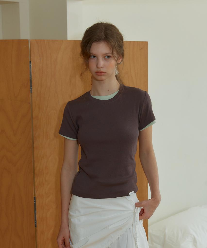 ANOETIC Anc Essential Round T-Shirt_Brown