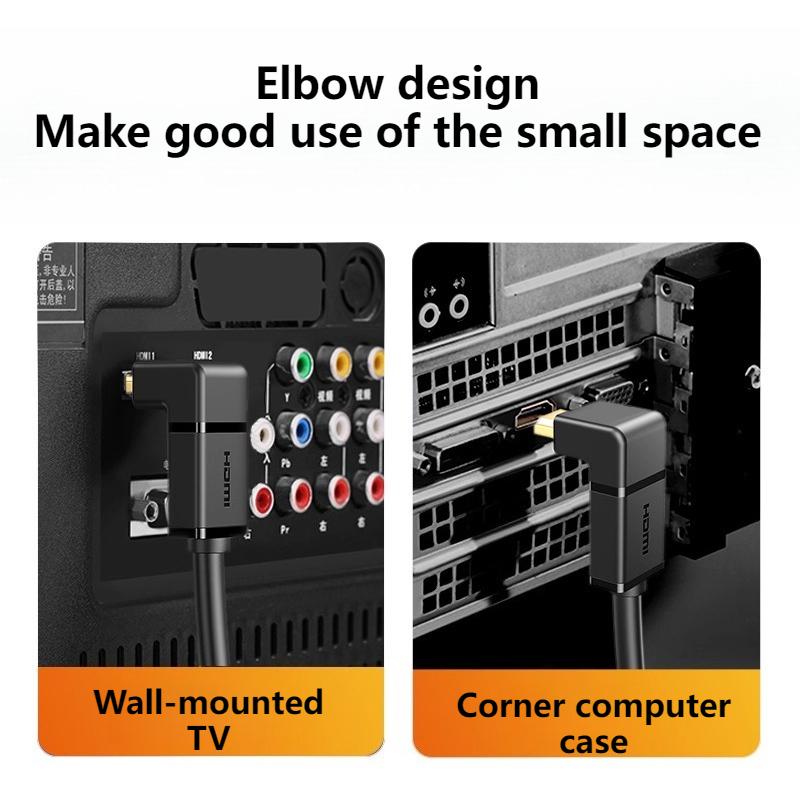 HDMI Adapter Right-angle/elbow 90-degree and 270-degree Female-to-female and Male-to-male High-definition Adapters