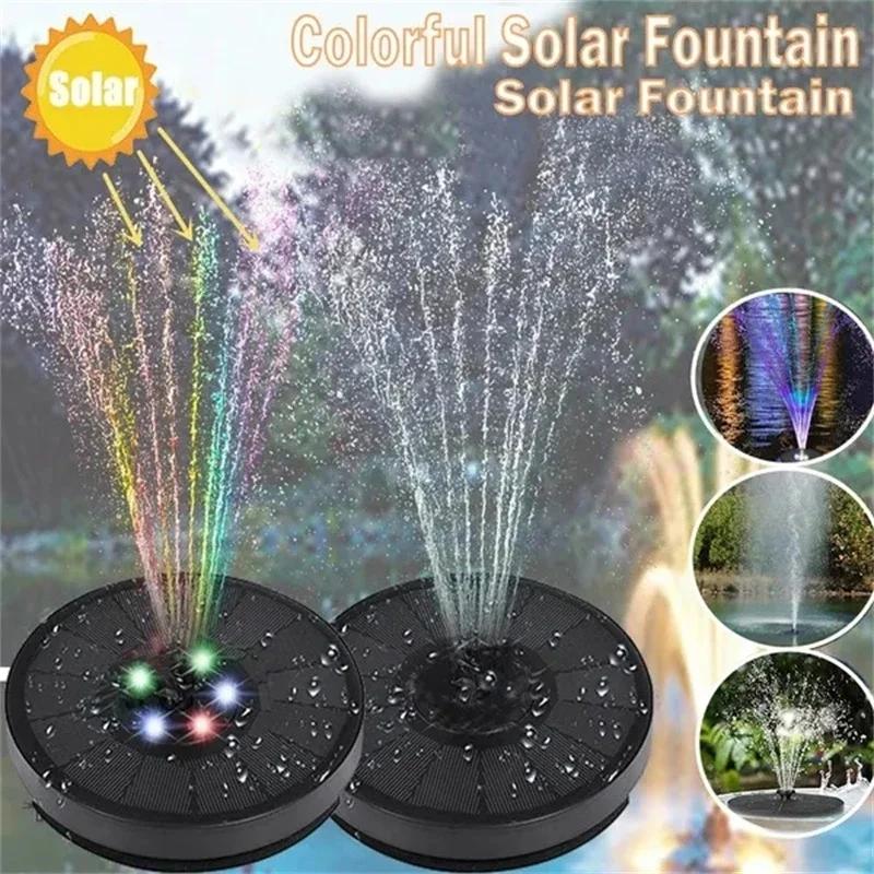 Mini-Solarbrunnenpumpe Energiesparend Pflanzenbewässerung Bunter Solarbrunnen Solarpanel Vogeltränke Brunnen Garten Außenbereich