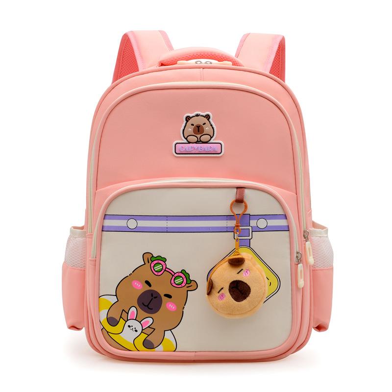 School bag Elementary school student Kapibara cartoon love child backpack large capacity 1-3 grade backpack
