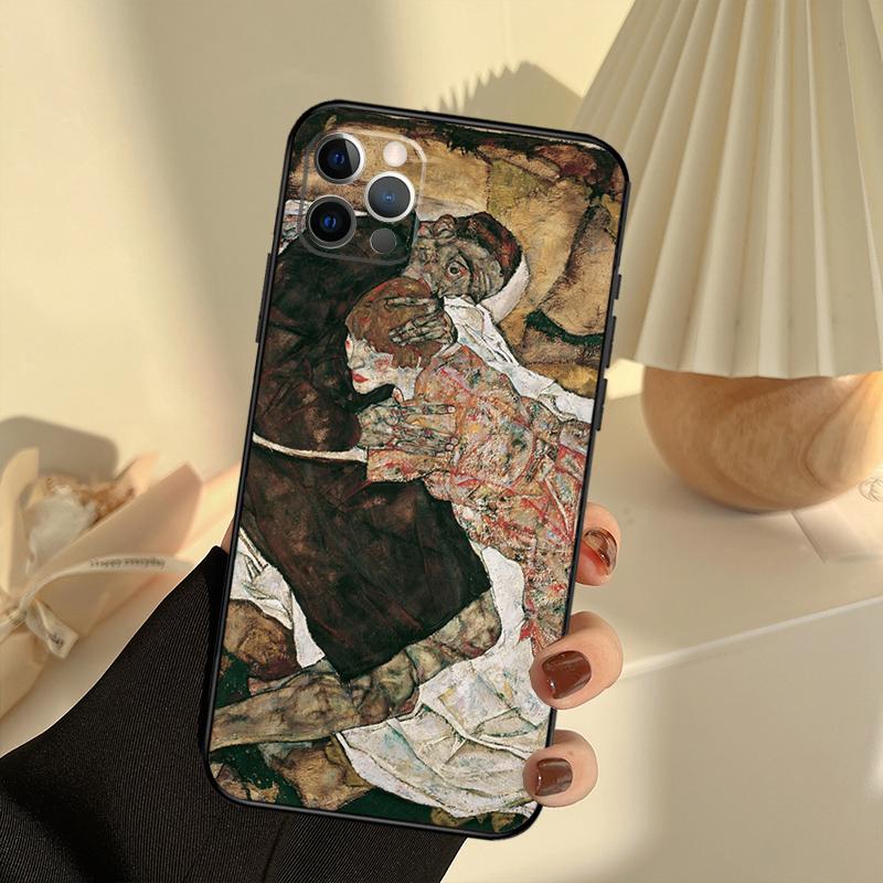 Egon Schiele Phone Case For iPhone 13 16 15 11 12 14 17 Pro Max 12 mini 15 16 Plus 16e 17 Air Cover Funda