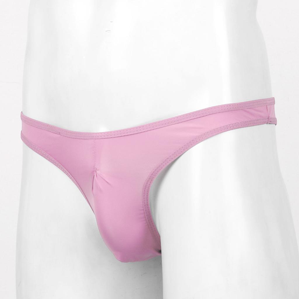 Pánské hedvábně elastické bezešvé spodní prádlo Bulge Pouch Bikiny Kalhotky Tanga Spodní prádlo