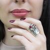 Vintage  Color Hand Carved Elephant Ring For Women Girl Statement Design Finger Rings Charm Female Jewelry Party Gifts