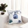Ski Lift Resort Winter Sports Scene Square Pillowcase Cushion Cover Comfort Pillow Case Polyester Throw Pillow Cover For Home