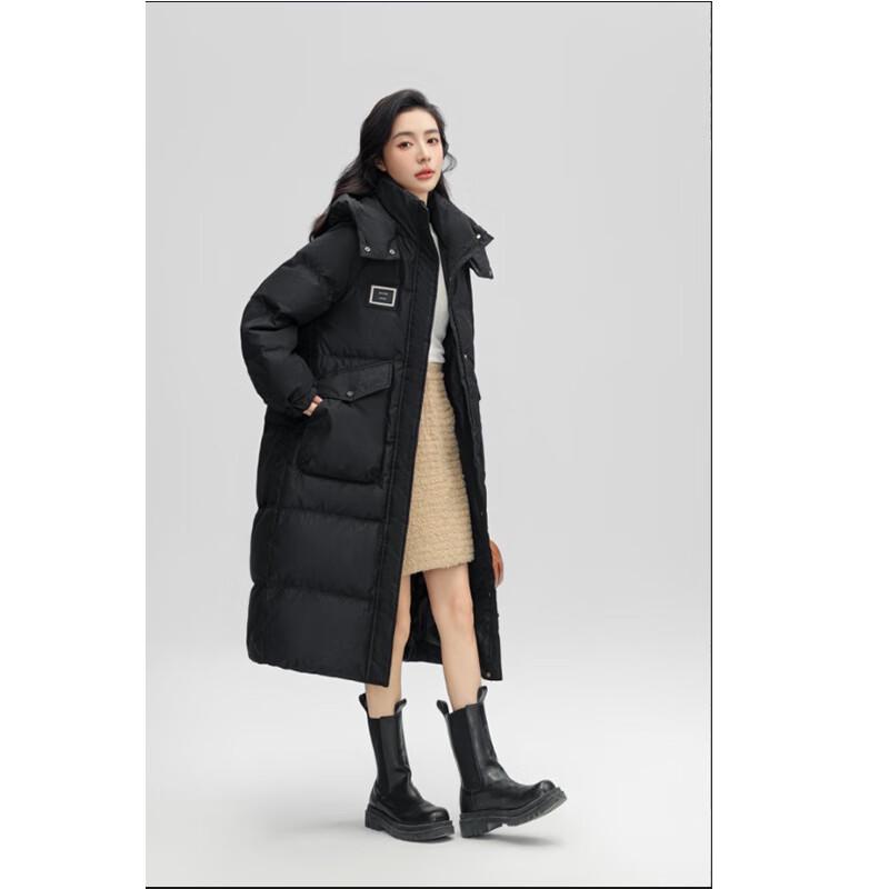 Yaya Women's Long Hooded Down Jacket