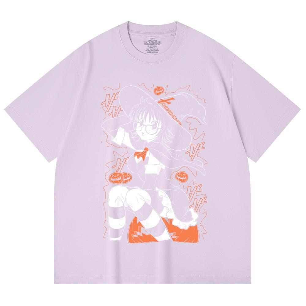 230 g/m² 100% Bawełna HXH V11 Shizuku Nadruk Halloweenowy Unisex Ciężka Bawełniana Koszulka