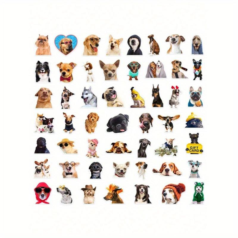 1set 50pcs Cute Dog Stickers, Waterproof Graffiti Decals for Laptop, Phone Case, Guitar, Helmet Back To School