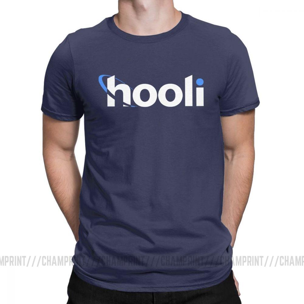 

Men T-Shirt Hooli Logo Silicon Valley Cotton Tees Short Sleeve Aviato Geek Tv Nerd Richard T Shirts O Neck Clothing 4XL 5XL 6XL 4XL