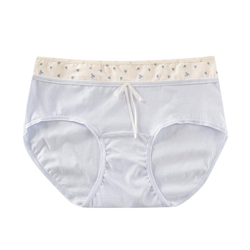 Plus Size Women's Summer 10A Antibacterials Pure Cotton Hip Non Scar Breathable Waist Triangle Briefs