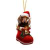 2D Christmas Tree Ornaments Cartoon Cartoon Dog Car Pendant Puppy Acrylic Pendant  Window