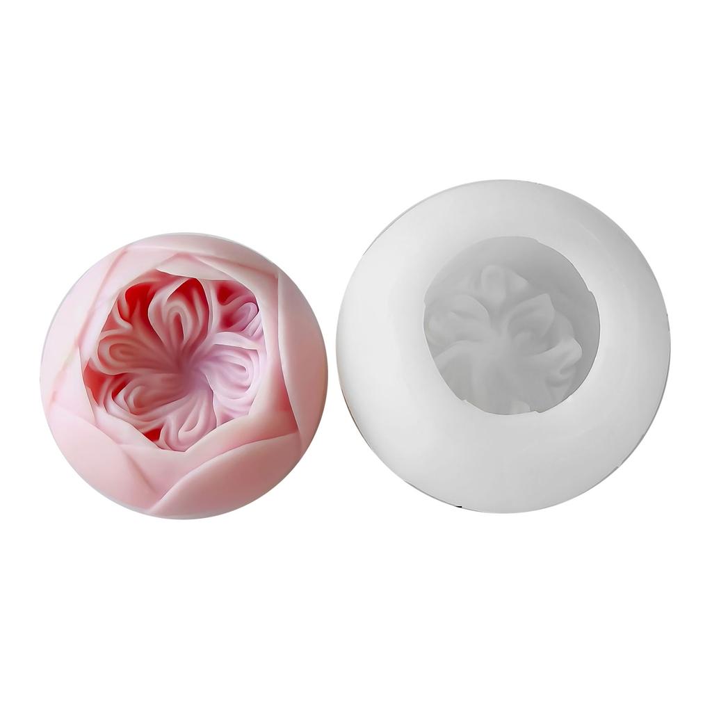 Creative Silicone Candle Mold 3D Rose Flower Shape Ornament Moulds Silicone Craft Molds Silicone Texture for Crafting