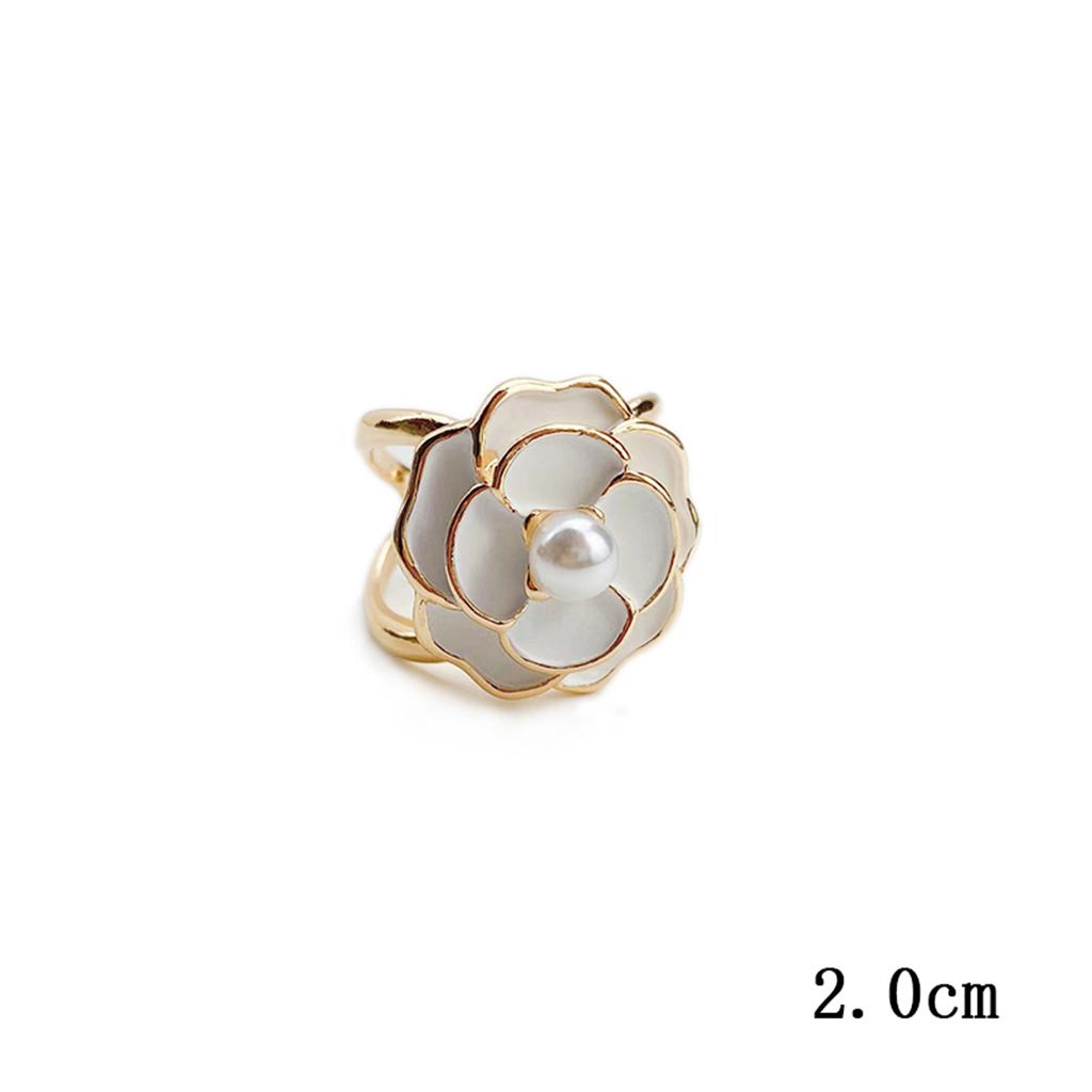 Camellia Flower Scarf Clips - Vintage Brooch Jewelry, Luxury Silk Scarf Accessories for Elegant Women (Designer Buckle Brand)