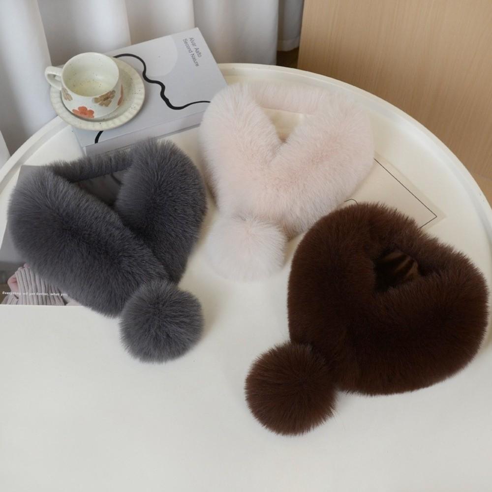 Soft Cross Neck Warmer Thickened Neck Warm and Shawl Casual Neck Collar