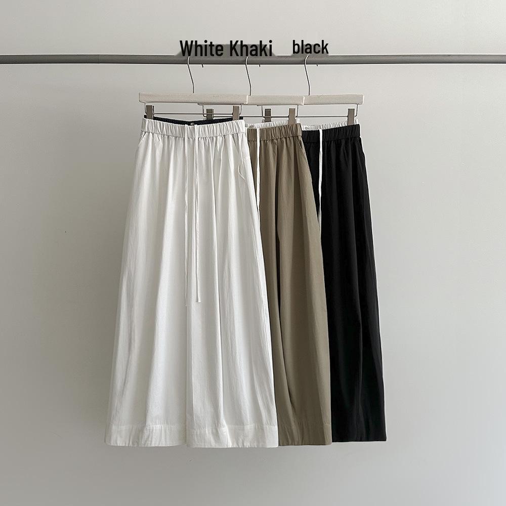 EverTrue Women s Korean Style High Waist Drape Wide-Leg Cotton Pants 93795 S