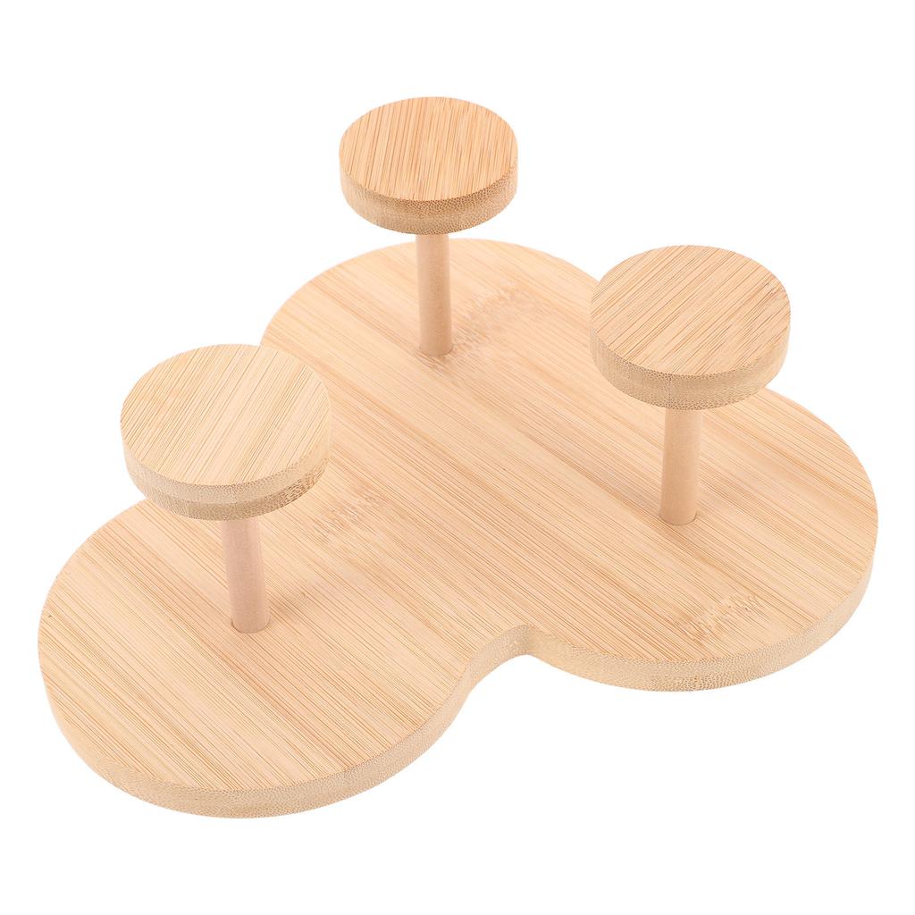 Eco Friendly Bamboo Paper Cup Holder Sturdy Countertop Rack Versatile for Kitchen Bathroom Pantry Coffee Station Commercial Cup