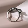 Vintage Gothic Personality Men Creative Krokodyl Pierścień na Palec Punk Hip Hop Zwierzę Otwarty Regulowany Pierścień Biżuteria Prezenty
